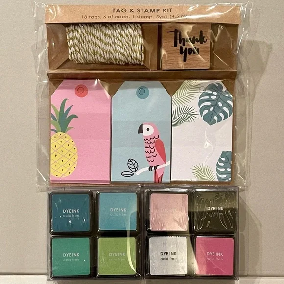 MS. Sparkle & Co NEW Tag & Stamp Kit, Plus Eight Ink Pads - Picture 1 of 8